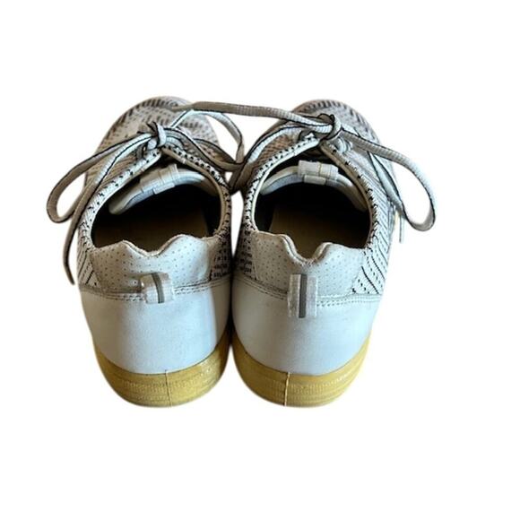 Ecco  White & Black Knit Pattern Hydromax Water Repellent Golf Shoes, size 37 - Picture 4 of 8
